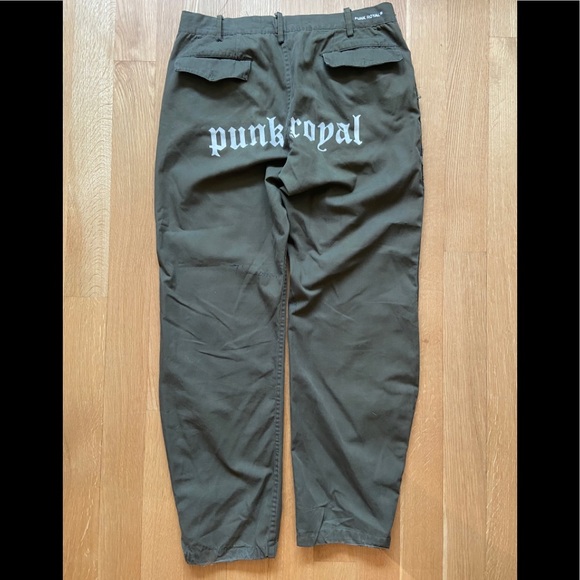 Punk Royal army green distressed pants - Picture 1 of 6